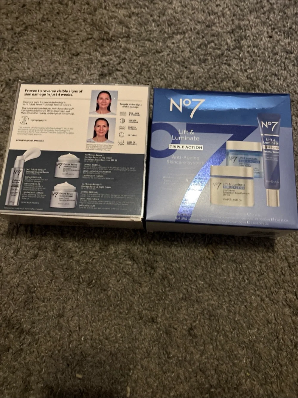 No7 Lift & Luminate Triple Action Skincare Set — Blue